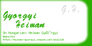 gyorgyi heiman business card